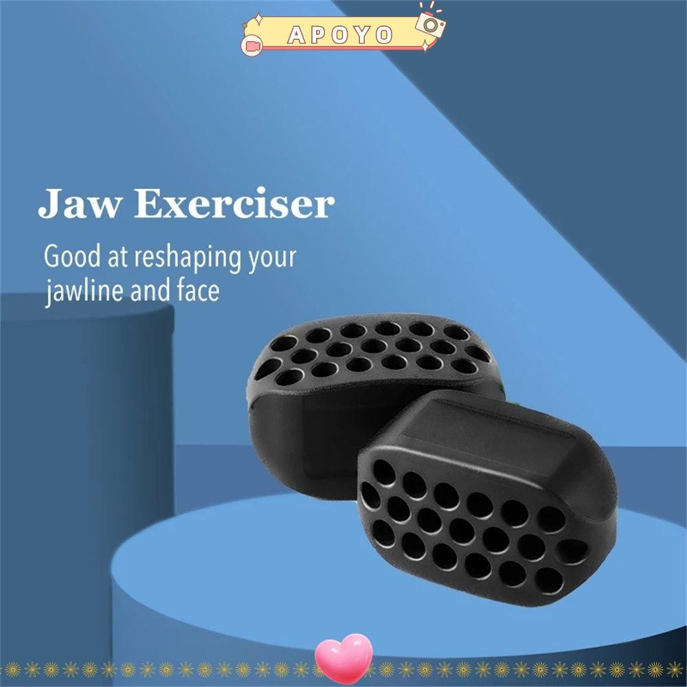 APOYO Jaw Exerciser Food-grade Silica Neck Face Toning ออกกําลังกายอุปกรณ์ออกกําลังกาย Jawliner กล้า