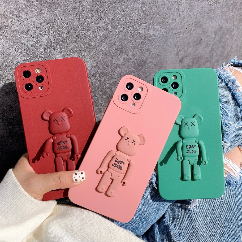 เคสกล้องลายนูนขั้นพื้นฐาน - รุ่น B@BY BE@RBRICK 2 (พร้อมขาตั้งหมี)