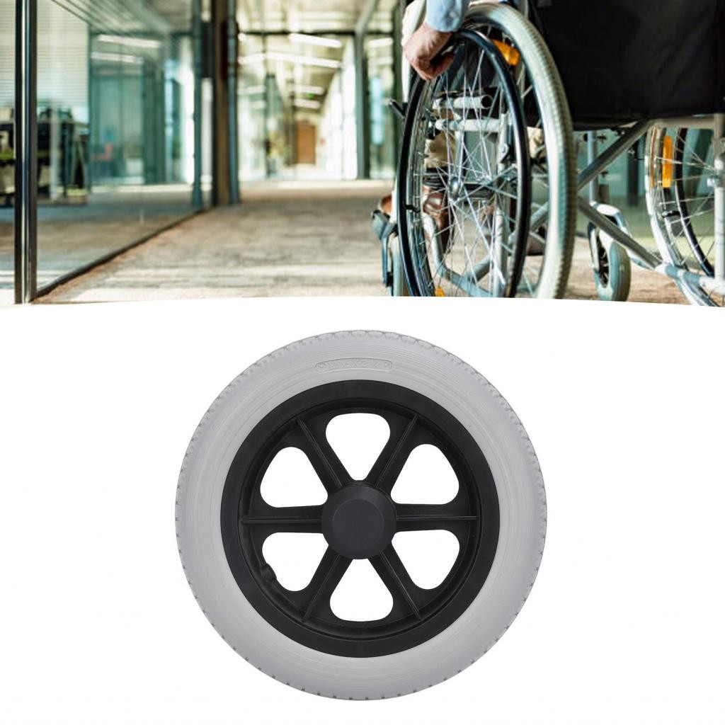 รถเข็นล้อเลื่อนล้อป้องกันการระเบิดไม่ลื่นสูงความปลอดภัย Factor Solid 12in สําหรับ Walkers