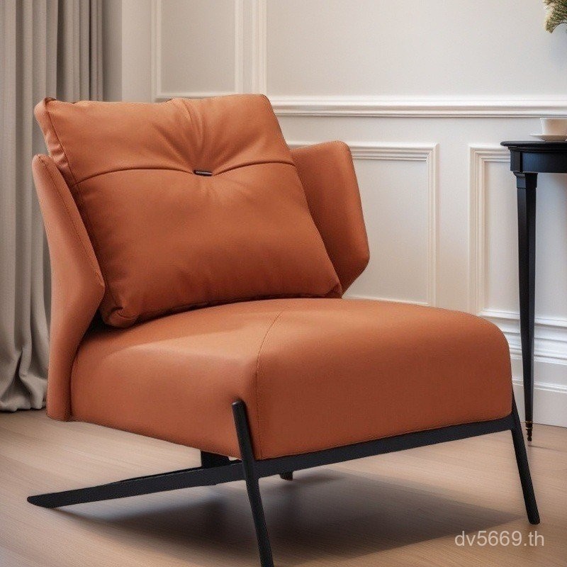 แผนกต้อนรับแสงหรูหราสํานักงานเก้าอี้พักผ่อนเก้าอี้โซฟาส่วนที่เหลือพื้นที่ออกแบบสไตล์เก้าอี้โซฟาเดียว