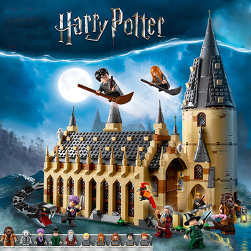 ใช้งานร่วมกับ Lego Harry Potter Building Blocks ประกอบรุ่น 75954 Hogwarts City Gate Castle Hedwig ขอ