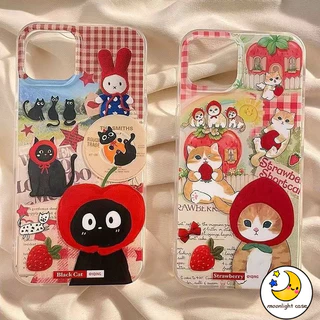 🎈GOOD🎈หนูน้อยหมวกแดงคิตตี้ เคสไอโฟน13 สำหรับ IPhone 11 15 14 13 12 16 Pro Max 7 Plus 8Plus XS X XR Max 7 8 Plus