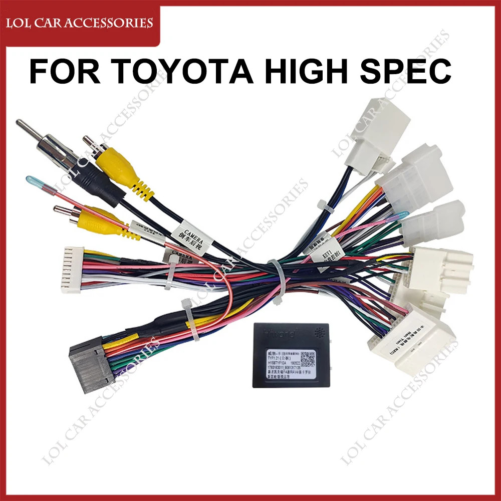 สําหรับ Toyota High Spec Hiworld Camry/Corolla/RAV4/Levin รถวิทยุ GPS MP5 Android Player สายไฟ Canbu