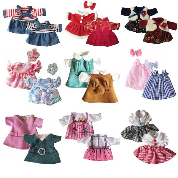 4 ชิ้นจัดส่งฟรีน้ําตาลกระต่ายผ้าฝ้ายตุ๊กตาชุดเปลี่ยนเสื้อผ้าตุ๊กตาBJDตุ๊กตาเสื้อผ้าInfluencer Lamb T