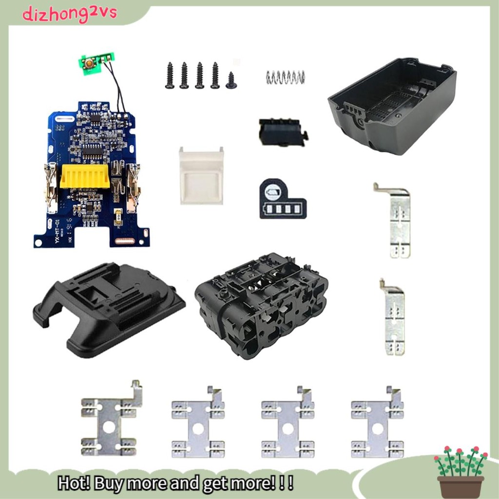 [dizhong2vs]เคสพลาสติกป้องกันการชาร์จแผงวงจร PCB Kit สําหรับแบตเตอรี่ 18V BL1840 BL1850 BL1830 BL186