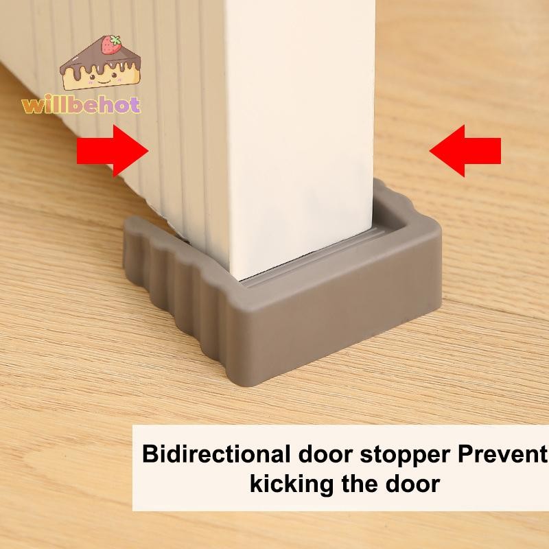 [Willbehot-t] 1/2/3 ชิ้นยาง Wedge Door Guards ความปลอดภัยป้องกันตะเข็บป้องกันหยิกมือประตูป้องกันความ