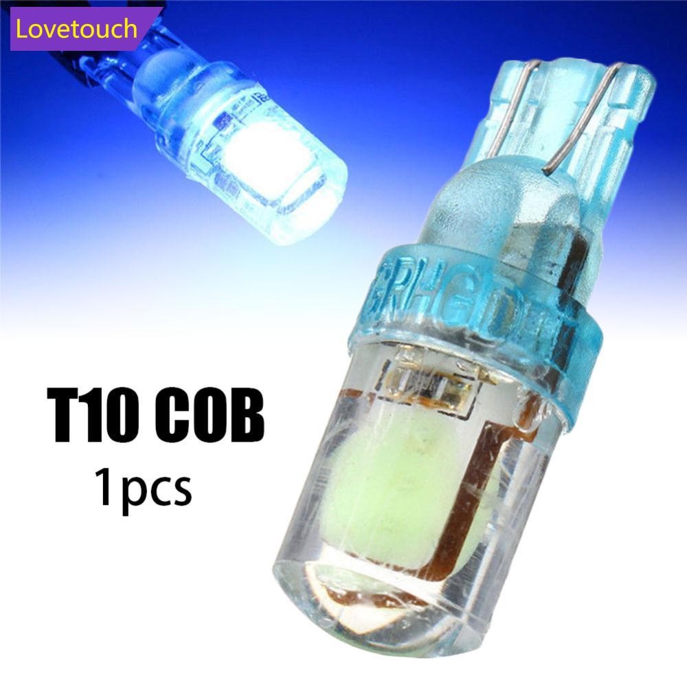 LOVETOUCH 1 ชิ้น T10 COB LED รถ Super Bright Ice Blue Silica หลอดไฟป้ายทะเบียน 194 W5W E6Z5
