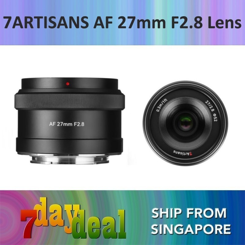 7Artisans AF 27mm F2.8 SLR Micro Single Lens F/2.8 E/X/Z Mount Adapter HT99 EEKA