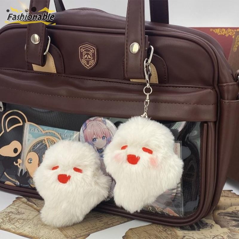 Fashion.shop03 ตุ๊กตาน่ารักอะนิเมะพวงกุญแจ Hu Tao Ghost Kawaii ตุ๊กตาตุ๊กตาการ์ตูนกระเป๋าจี้ Kawaii 