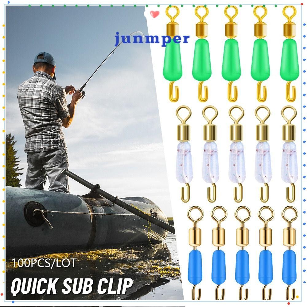 จัมเปอร์สำหรับตกปลา พร้อมคลิปลิงค์เร็ว ประกอบด้วย 8 วงแหวน ขายLotsของ 100 ชิ้น