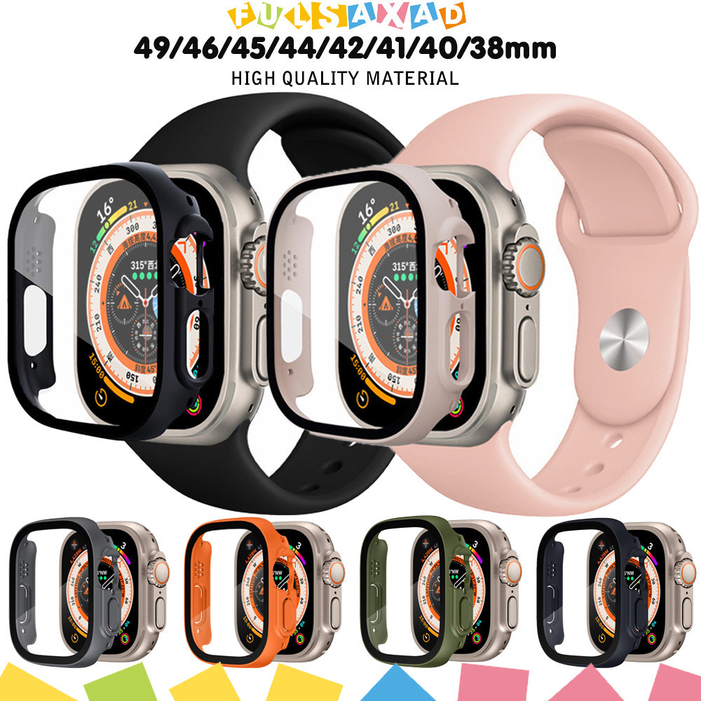 สายรัดซิลิโคนครอบคลุมสำหรับ for Apple Watch Ultra/SE 3 2 Iwatch Series 11 10 9 8 7 6 5 4 3 49 46 45 41 44 40 42 38มม