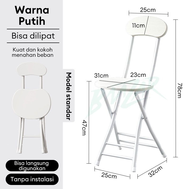 69JWH Minimalist เหล็กพับเก้าอี้กลางแจ้งสูงสุด 120 กก.แบบพกพา Rust-Resistant Cafe เก้าอี้ JWD