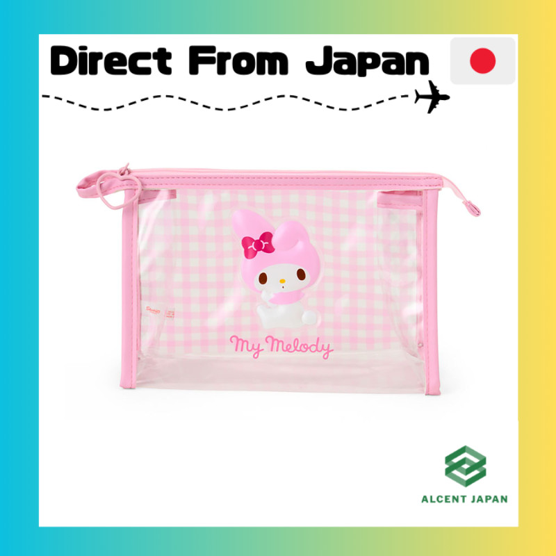 Sanrio (SANRIO) Clear Pouch My Melody Transparent PVC & Steel Zipper Closure Recommended Age: 3 year