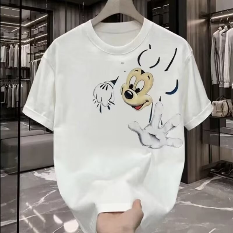 2025 Summer American Style Cool Youth Short Sleeve T-Shirt Unisex Trendy Brand Round Neck Street Loo