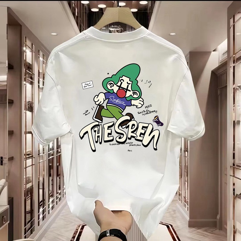 COD 2025A1589 Pure Cotton Compact Siyuan Spun White Ink Print P21 White Black Wine Red S-5XL new23 3