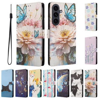SAMSUNG กระเป๋าสตางค์สําหรับSamsung Galaxy A14 A24 A34 A54 M14 M54 F54 M34 F34 M52 M15 M33 5G/4G Flip PUหนังแบบพกพาฝาครอบโทรศัพท์ปลอก