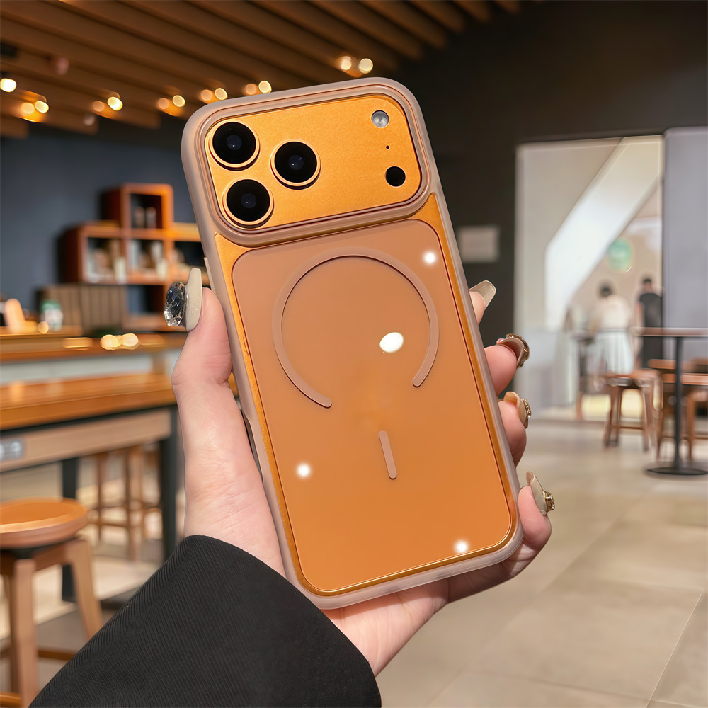 เคสโทรศัพท์แม่เหล็กใสด้านสําหรับ ไอโฟน 17 16 12 13 14 15 มือโปร สูงสุด อากาศ 16 บวกปลอกกับกล้องเต็มป้องกันกันกระแทกปกฮาร์ดกรณีปลอกโทรศั