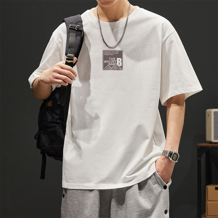 2025 NEW 2025 Real Shot Heavyweight 260g Men's High-end Mercerized Soft Cotton 2024 Summer New Trend