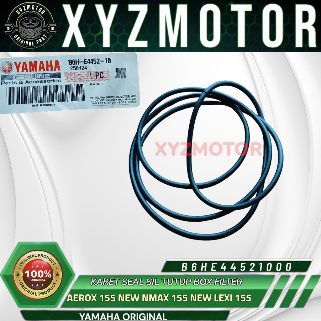 ซีลยางกรองกล่องฝาครอบ AEROX 155 NEW NMAX 155 NEW LEXI 155 YAMAHA B6H-E4452-10 เดิม