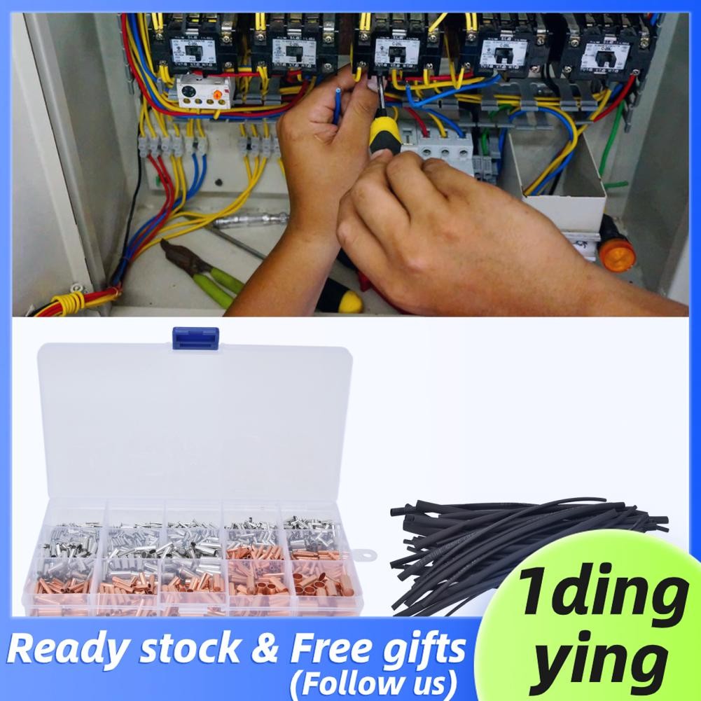 1dingying.th 1Dingying.TH ปลายเทอร์มินัลชุดอุปกรณ์การจัดประเภทที่ไม่หุ้มฉนวนทองเหลือง+PVC+โลหะผสม 97