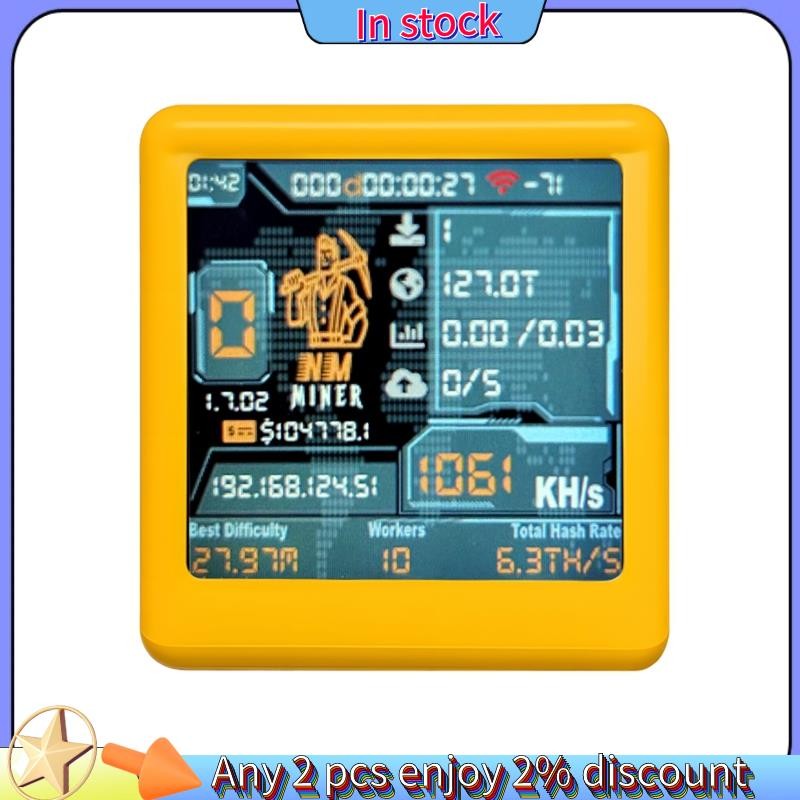 ในสต็อก-Nordminer V2 NM BTC SOLO Lotterys Miner Smart TV ESP32 1060/S Hashrate Low Power Silent Oper