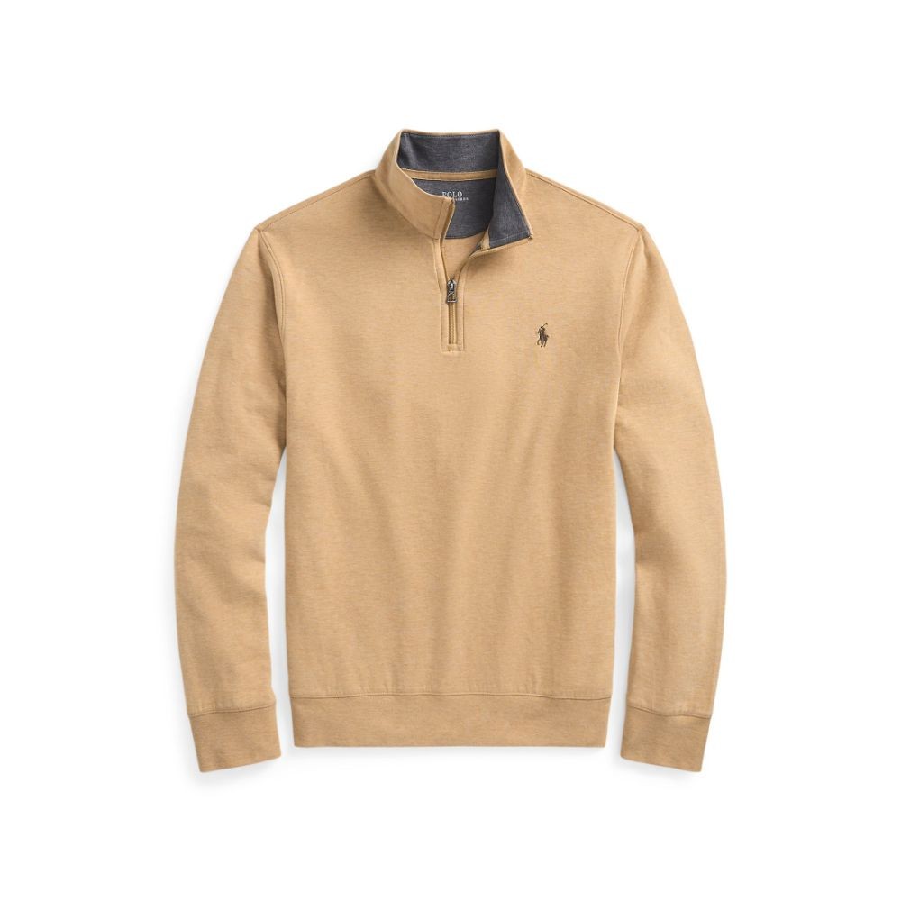 Polo Ralph Lauren เสื้อสเวตเตอร์ผู้ชาย Luxury Jersey Quarter-Zip Pullover รุ่น MNPOKNI16824032 สีเบจ ราคา ถูกที่สุด ดีลบีเคเค แกลเลอรีภาพที่ 6