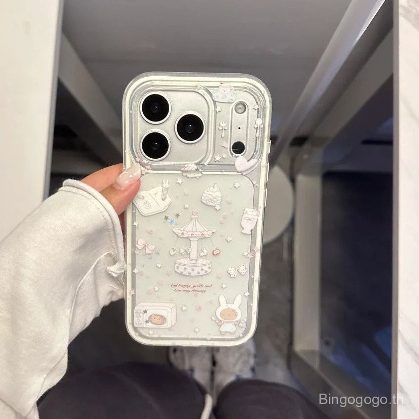 เคสโทรศัพท์ เหมาะสําหรับ iPhone 7 8 X XS XR XSMAX 11 12 13 14 15 16 17 Pro max Plus Air Merry-go-round Shock-proof เคสป้องกันรวมทุกอย่างกรณี DN5O