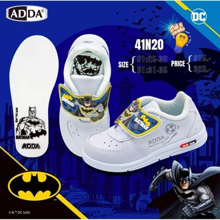 รองเท้า ADDA นักเรียนชายสีขาว 41G5A 41N20 41N25 รุ่นมีไฟกระพริบ ตีนตุ๊กแก ไซส์ 25-35
