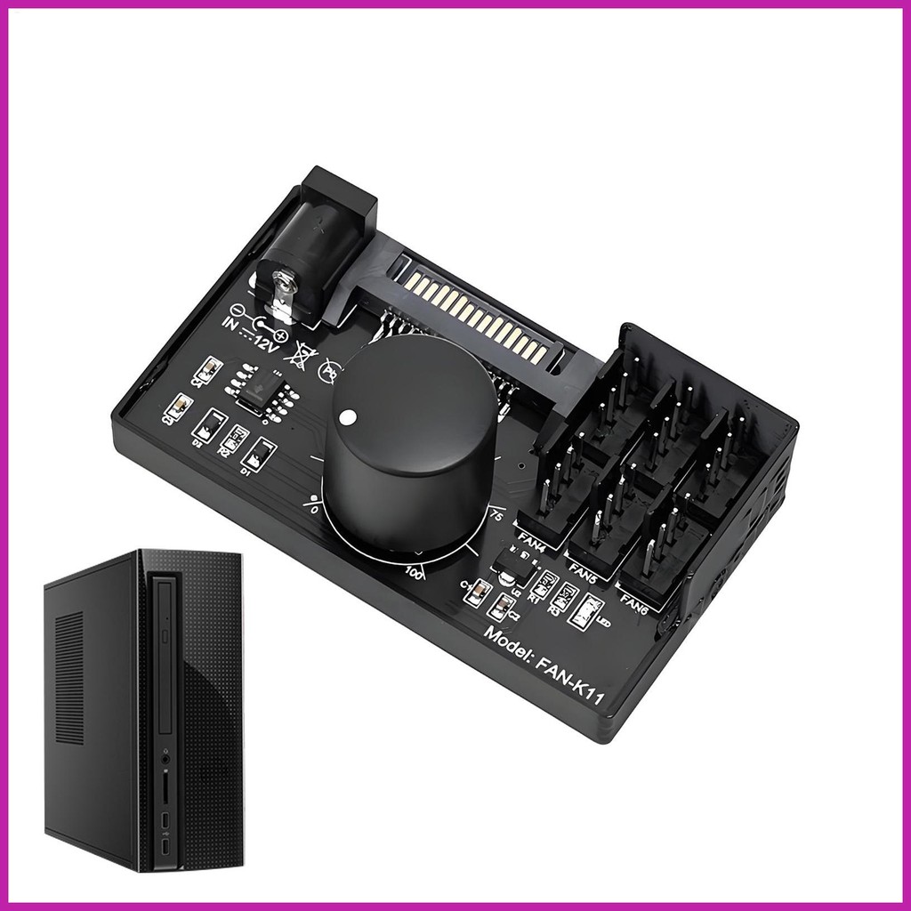 พัดลม PC Controller Hub Pwm Fan Splitter Hub 4 Pin Interface Cooling Accessories for Workstation Ser