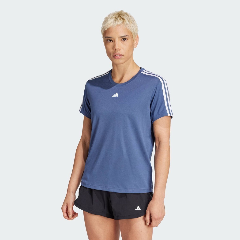 adidas Gym & Training AEROREADY Train Essentials 3-Stripes Tee Women Blue IS4219