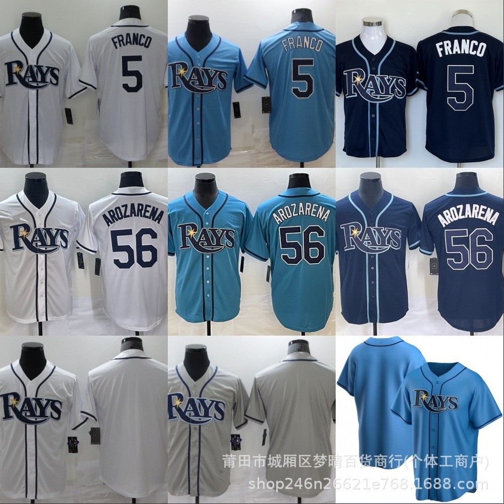 สต็อกพร้อม!!Bay Rays Tampa Bay Rays 5 #FRANCO 56#AROZARENA