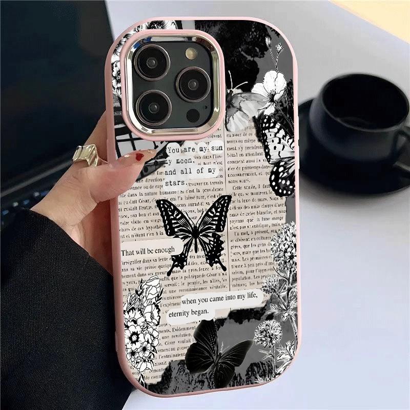 Softcase สําหรับ IQOO U5x Z7i Z9 5G Z9X กรอบรูปไข่ Chrome Word-Word Silicon Case