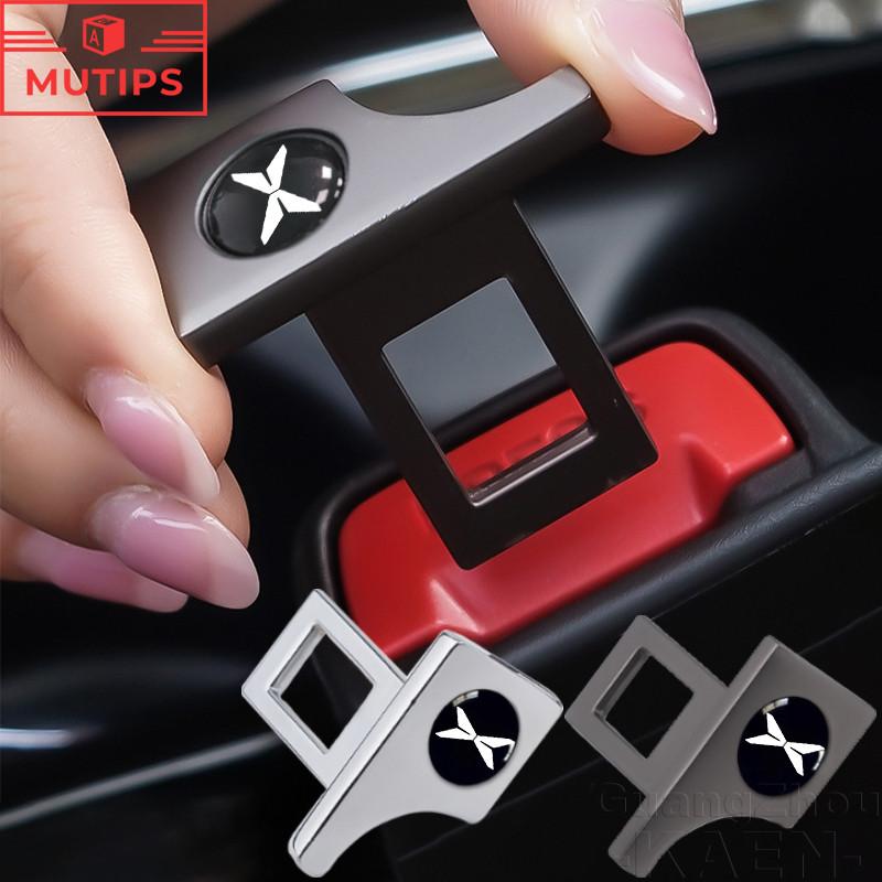 Xpeng X9 G6 คลิปหัวเข็มขัดนิรภัยรถยนต์ ส่วนขยาย โลหะหัวล็อคสายเข็มขัดนิรภัย ตกแต่งภายในรถยนต์