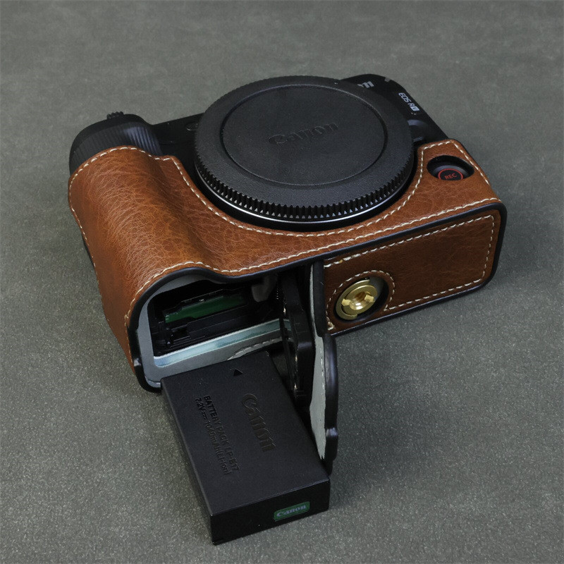 适用佳能eos r50v相机包 r50v保护皮套 r50v半套底座 外壳