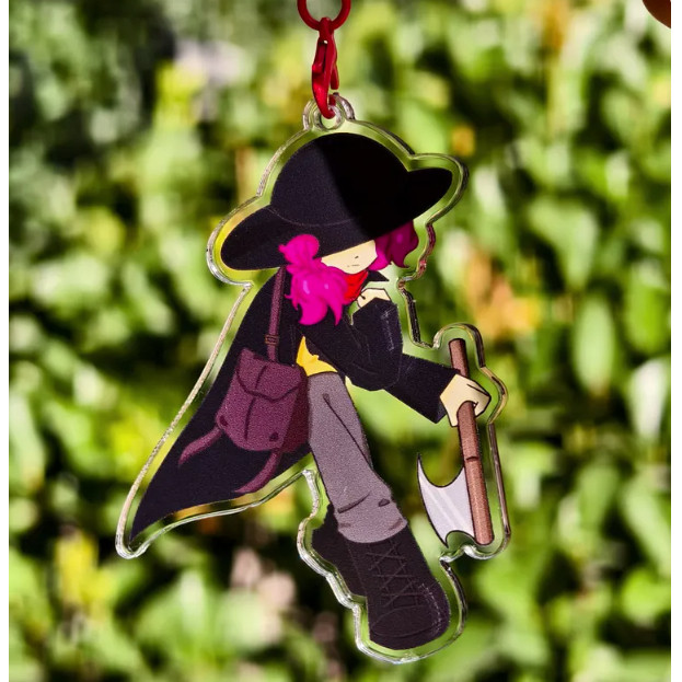 พวงกุญแจ John Doe,Jane Doe,พวงกุญแจอะคริลิค - 3 IN