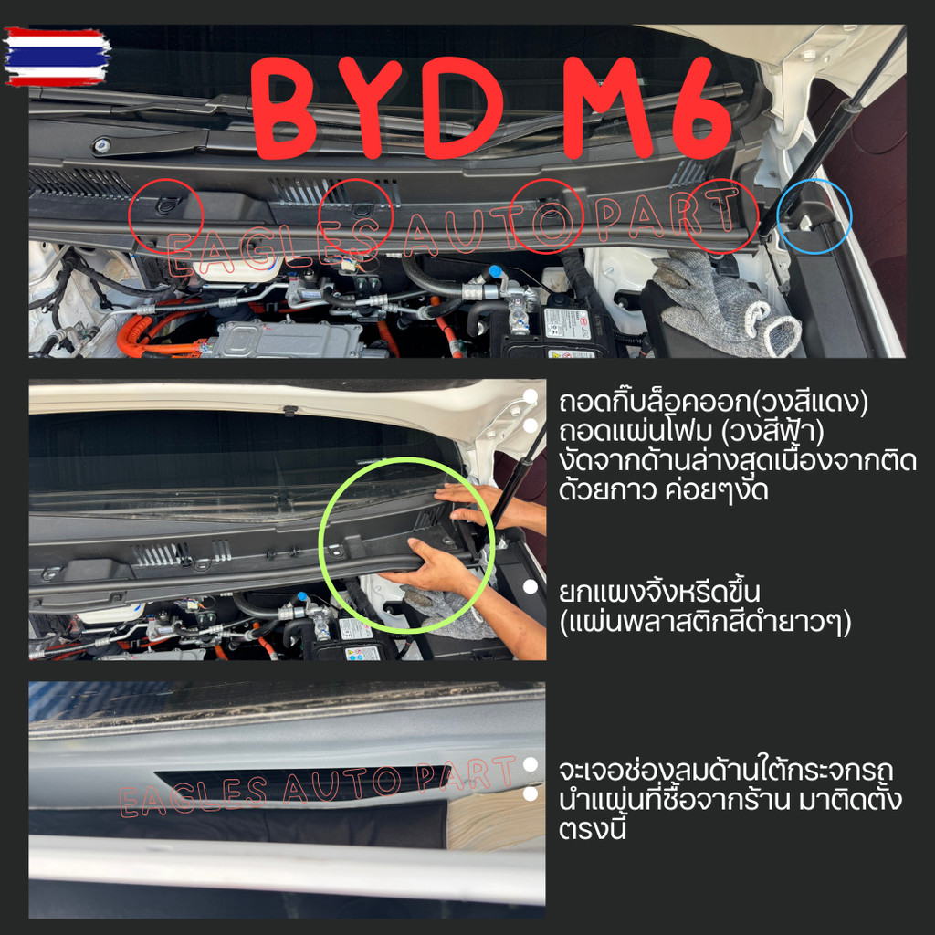 แผ่นกันหนู Byd M6 ตะแกรงกันหนู ีวายดี เอ็ม 6 แผ่นสแตนเลสกันหนู กรองอากาศ แอร์
