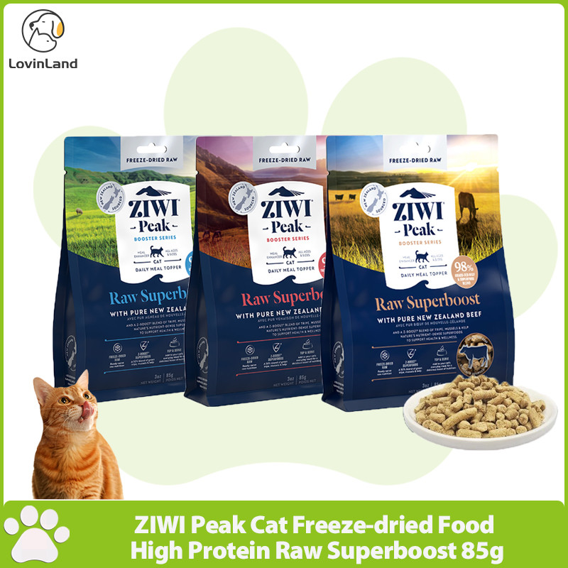 ZIWI Peak Cat Freeze-dried Food High Protein Raw Superboost with Beef Lamb Venison Recipe ขนมแมว Sta