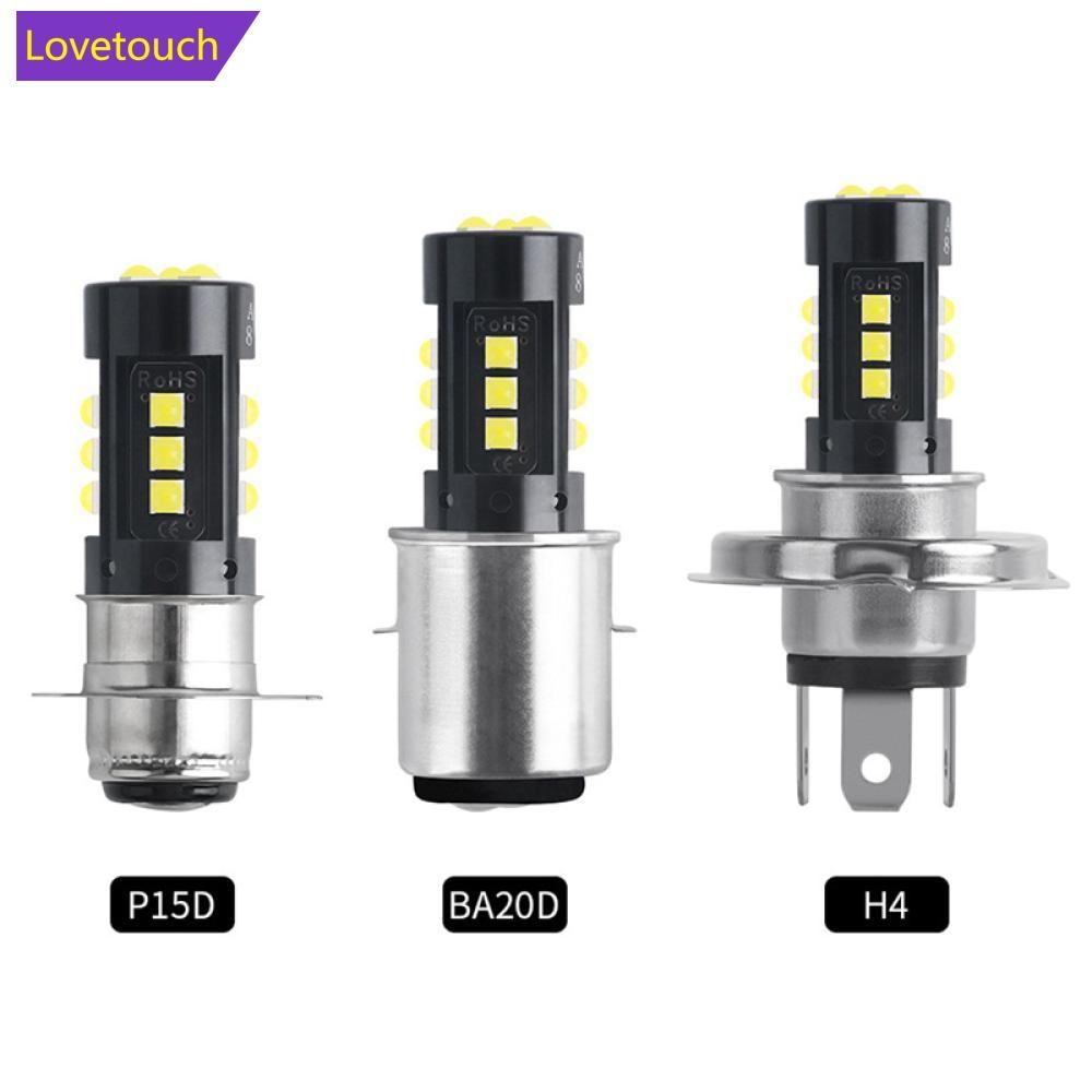 LOVETOUCH LED ไฟหน้ารถจักรยานยนต์สีขาวสูง Low Beam ไฟหน้า 12V หมอก H4 BA20D P15D-H6 สําหรับ Moto สกู