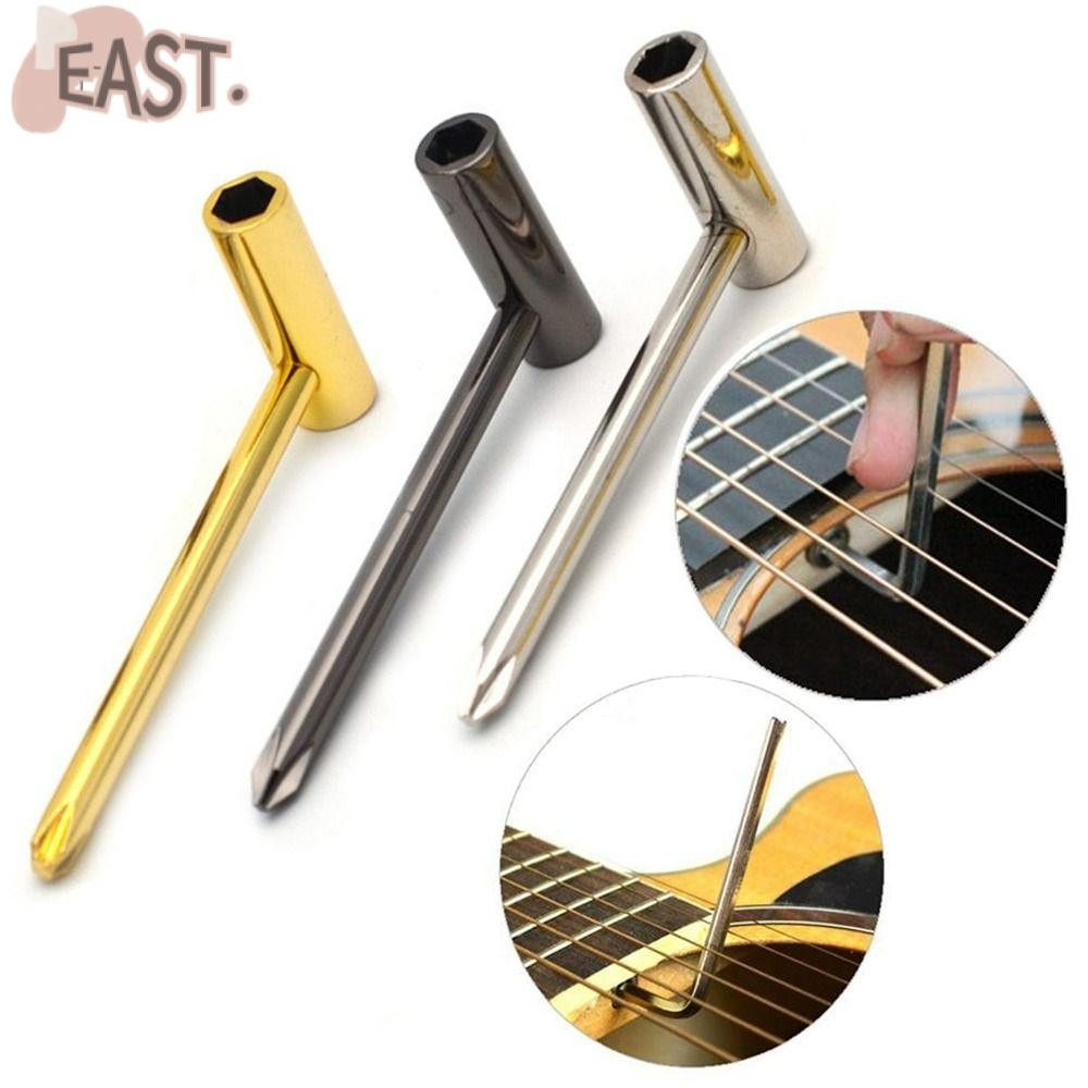 EASTS ประแจก้านกีต้าร์ Truss, ประแจหกเหลี่ยมโลหะ 6.35 มม., ประแจอัลเลนปรับคอ Truss แบบพกพาสําหรับ Ta