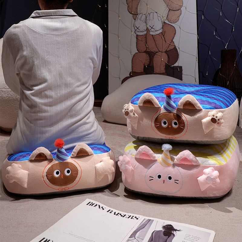 冰豆豆卡通蒲团椅子坐垫家用蒲团卧室地上阳台榻榻米飘窗屁股垫夏Iced Doudou Cartoon Futon Chair Cushion Household Futon20251011