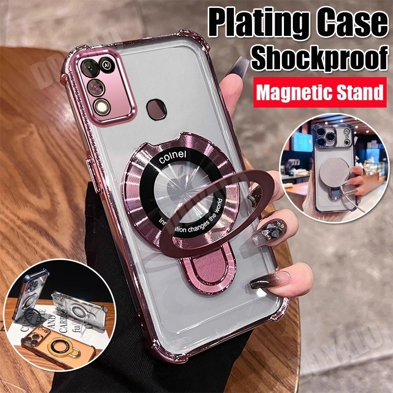 เคสสําหรับ infinix Hot 10 Play Hot 11 Play Hot 9 Play ชุบเคสโทรศัพท์ซิลิโคนกันกระแทกพร้อมโทรศัพท์อเน