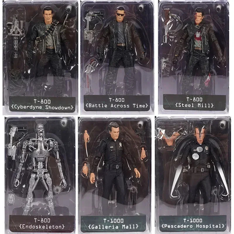 NECA Terminator Judging Day T-800 Endoskeleton T-1000 PVC Action Figure ของเล่นสะสม