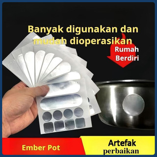 Tambal Panci Aluminium Foil SET 10 Lembar Penambal Lubang Super Kuat, Tahan Panas Tinggi & Anti Bocor Untuk Panci, Wajan, Bakar & Atap (Gratis Ongkir) LH