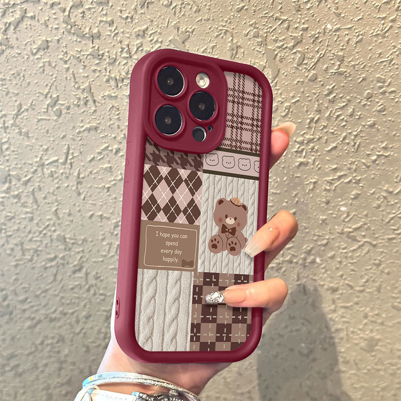 SS0343 หมีสําหรับกรณี infinix smart 5 6 7 8 pro plus hot 9 10 11 30 play hot 30 40 pro 40i 30i note 