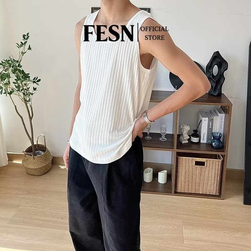 เสื้อยืดแขนกุด ผ้าเรยอน แบบบาง ระบายอากาศได้ดี เข้ากับทุกการแต่งกาย สีพื้น สไตล์เกาหลี แฟชั่นฤดูร้อน สําหรับผู้ชาย และผู้หญิง