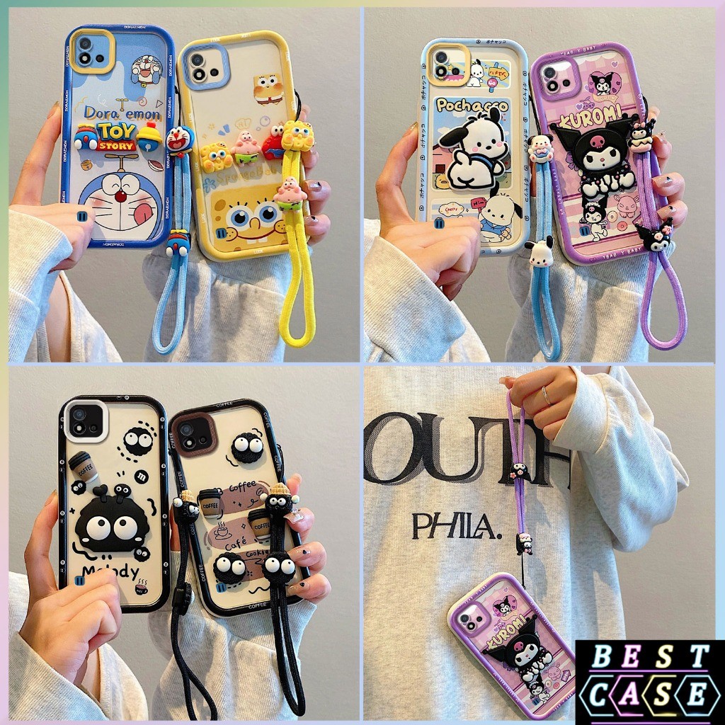 กรณีRealme C20 กรณีRealme C11 2021 กรณีเข้ากันได้กับการ์ตูนเย็นสามมิติรูปตุ๊กตากรณีน่ารักนุ่มเคส TY-TYGZ