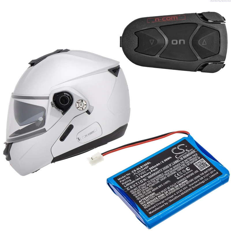 2025 3.7V 800mAh ชุดหูฟังไร้สายแบตเตอรี่ PL053448P สําหรับ Nolan N-COM B1,N71,N85,N86,N103,N43E Air,