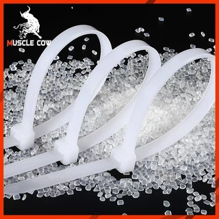 (แพค100เส้น)4นิ้ว-16นิ้ว เคเบิ้ลไทร์ Cable Tie หนวดกุ้ง ไนล่อนPA66 เกรด A+ สีขาว/ดำ สายรัดพลาสติก