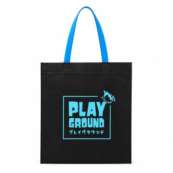 Bundanjai (กระเป๋า) PG1-กระเป๋าสปันบอนด์ : Play Ground-1A Spunbond Shopping Bag (PG1A-SPB-BK35.5) W35.5xH40xB10 cm.