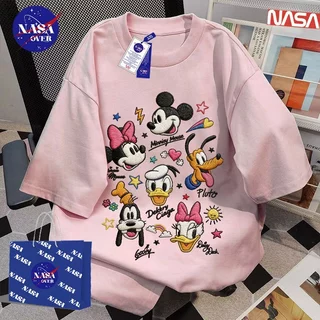 【จัดส่งจากกรุงเทพฯ】🔥NASA เสื้อยืดแขนสั้นสีขาว oversize แนวการ์ตูนขี้เล่น🎨 ลายการ์ตูนรวม เสื้อแฟชั่น ยูนิเซ็กส์ YG4539